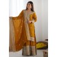 Mustard Chinon Silk Readymade Sharara Suit 305829