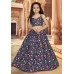 Navy Blue Silk Kids Lehenga Choli 266412 Navy Blue Silk Kids Lehenga Choli 266412