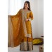 Mustard Chinon Silk Readymade Sharara Suit 305829