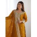 Mustard Chinon Silk Readymade Sharara Suit 305829
