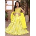 Yellow Silk Kids Lehenga Choli 266413