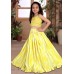 Yellow Silk Kids Lehenga Choli 266413